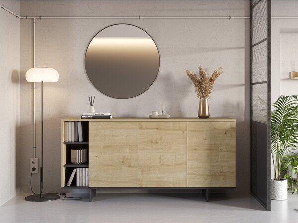 Niska komoda u dekoru hrasta u prirodnoj boji 170x80 cm Cequoia – Marckeric