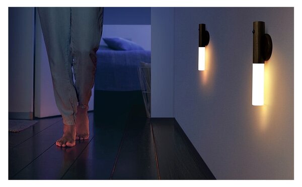Smeđa LED zidna lampa s USB Baton – Gingko