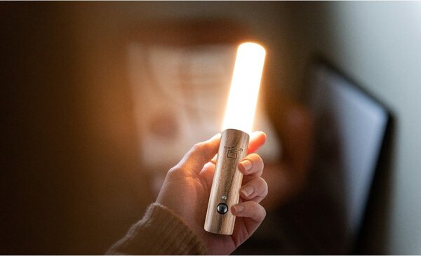 Smeđa LED zidna lampa s USB Baton – Gingko