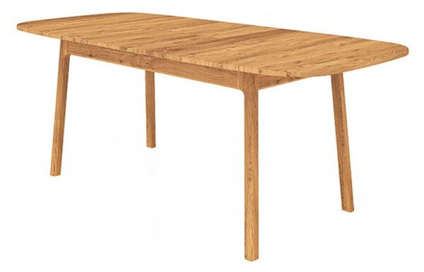 Proširiv blagovaonski stol od punog hrasta u prirodnoj boji 100x180 cm Twig – The Beds
