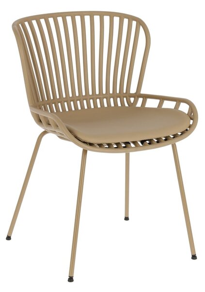 Bež vrtna stolica sa čeličnom konstrukcijom Kave Home Surpik