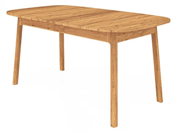 Proširiv blagovaonski stol od punog hrasta u prirodnoj boji 100x160 cm Twig – The Beds