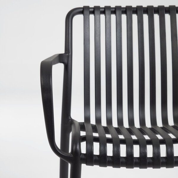 Crna vrtna stolica Kave Home Isabellini