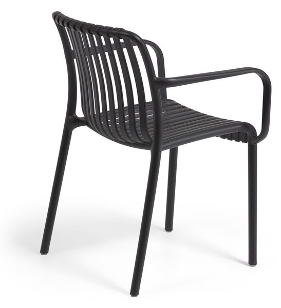 Crna vrtna stolica Kave Home Isabellini