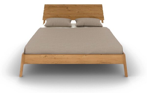Bračni krevet od punog hrasta 160x200 cm u prirodnoj boji Twig – The Beds