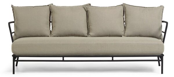 Bež vrtna sofa s metalnom konstrukcijom Kave Home Mareluz
