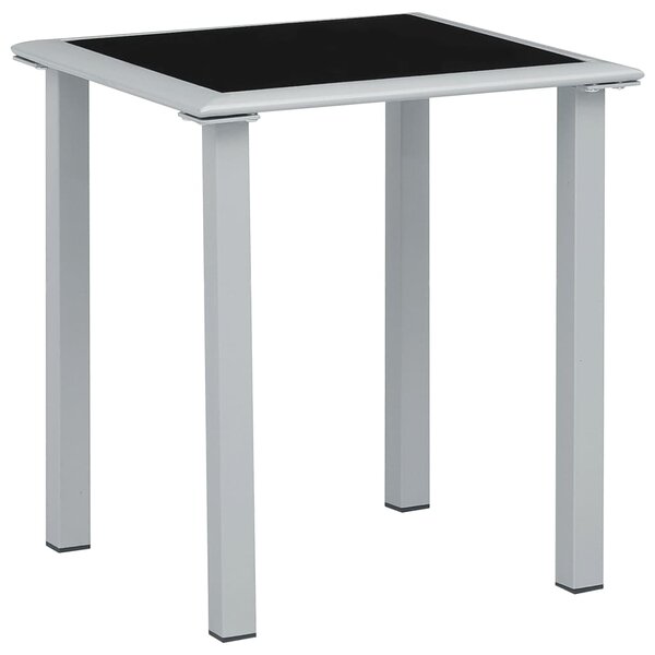 VidaXL Vrtni stol crno-srebrni 41 x 41 x 45 cm od čelika i stakla
