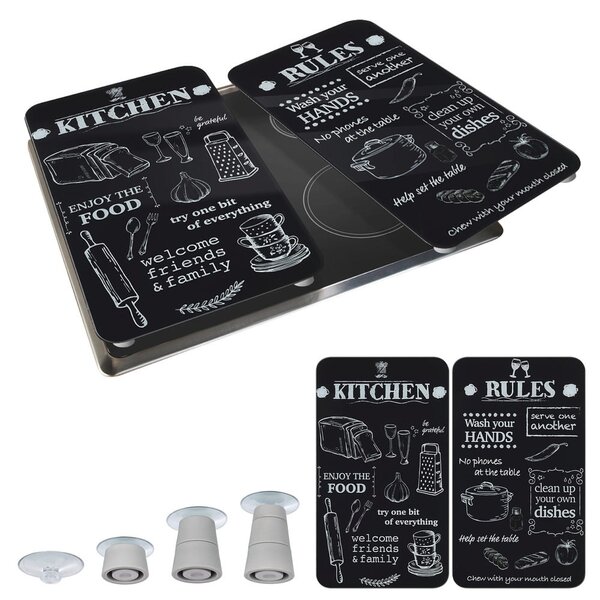 Zaštitni poklopci za štednjak u setu od kaljenog stakla 2 kom 52x30 cm Kitchen Rules – Maximex