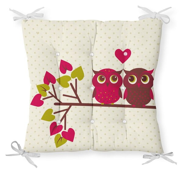 Jastuk za stolicu s udjelom pamuka Minimalist Cushion Covers Lovely Owls, 40 x 40 cm
