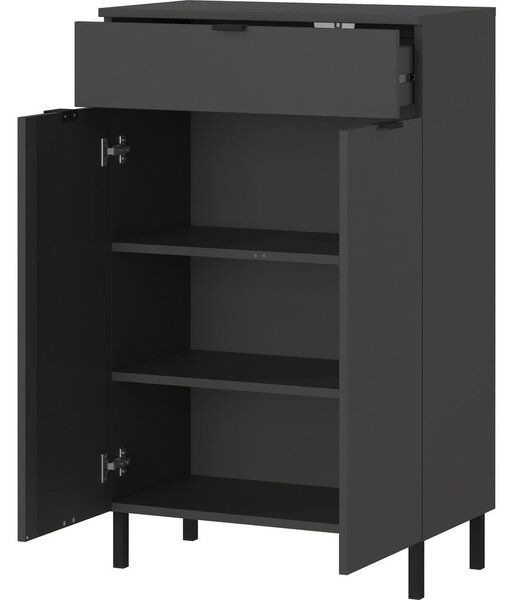 Antracitno sivi visok kupaonski ormarić 60x97 cm Arcena – Germania
