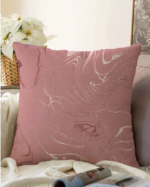 Tamno ružičasta jastučnica s udjelom pamuka Minimalist Cushion Covers Waves , 55 x 55 cm