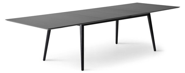 Crni proširiv blagovaonski stol s crnom pločom stola 100x210 cm Meza – Hammel Furniture