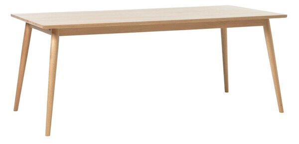 Proširiv blagovaonski stol s pločom stola u dekoru hrasta u prirodnoj boji 190x90 cm Barrali – Unique Furniture