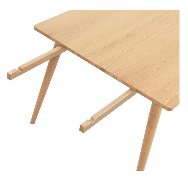 Proširiv blagovaonski stol s pločom stola u dekoru hrasta u prirodnoj boji 190x90 cm Barrali – Unique Furniture