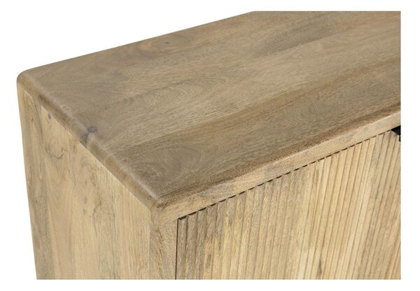 Komoda od masivnog manga u prirodnoj boji 150x85x40 cm Mundra – MOME