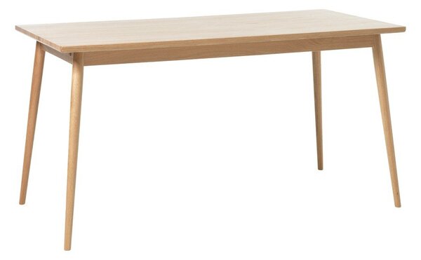 Proširiv blagovaonski stol s pločom stola u dekoru hrasta u prirodnoj boji 150x90 cm Barrali – Unique Furniture