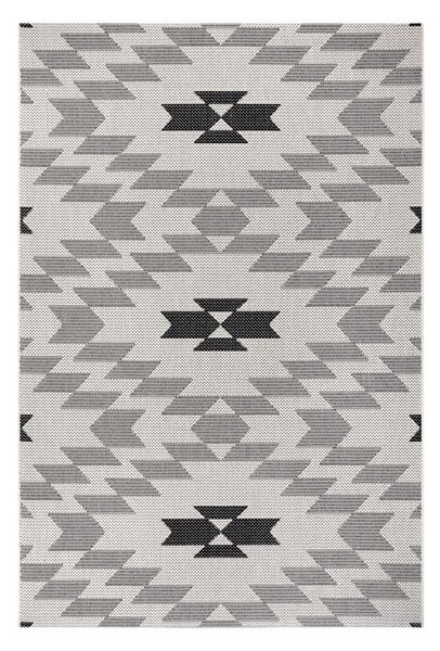 Crno-bijeli vanjski tepih Ragami Geo, 80 x 150 cm