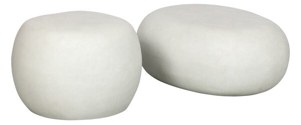 Bijeli okrugao stolić za kavu ø 50 cm Pebble – vtwonen