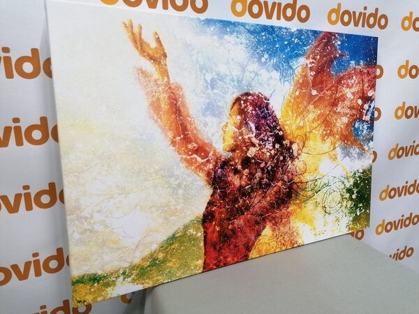 Slika naslikana žena u čarobnom dizajnu