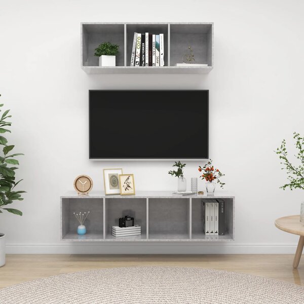 VidaXL 2-dijelni set TV ormarića siva boja betona od iverice