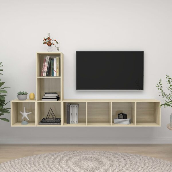 VidaXL 3-dijelni set TV ormarića boja hrasta sonome od iverice