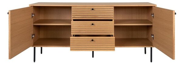 Niska komoda u dekoru hrasta u prirodnoj boji 150x74 cm Kyoto – House Nordic