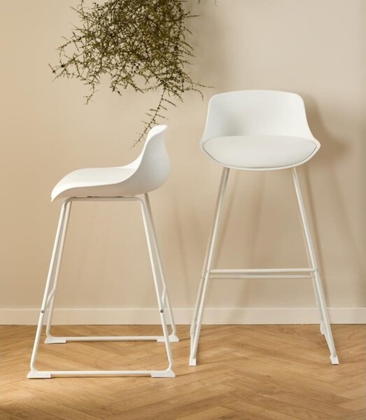 Bijela barska stolica (visine sjedala 76 cm) Tina – Actona