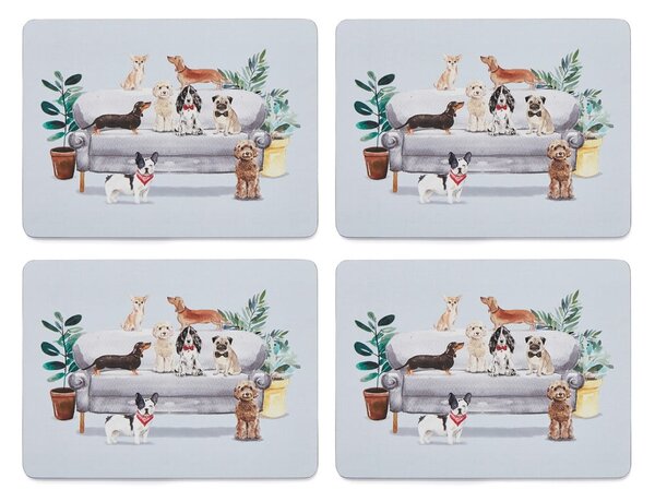 Podmetač od pluta 4 kom 21,5x29 cm Curious Dogs - Cooksmart ®