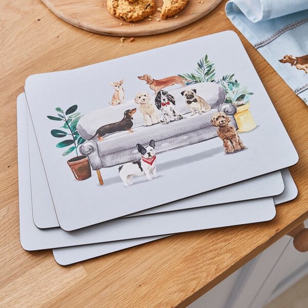 Podmetač od pluta 4 kom 21,5x29 cm Curious Dogs - Cooksmart ®
