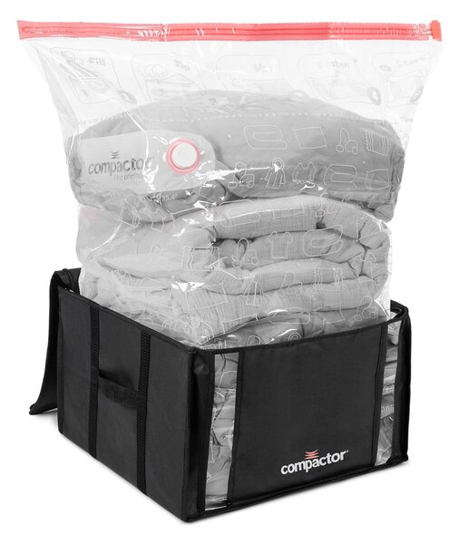 Crna kutija za pohranu odjeće Compactor XXL Black Edition 3D Medium, 125 l