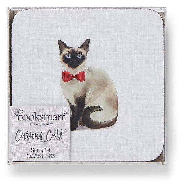Set od 4 plave mahune CookSmart ® znatiželjne mačke