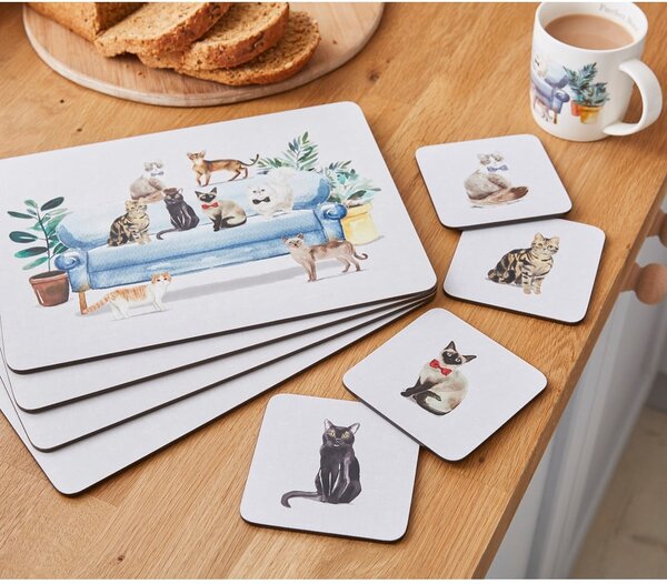 Pluteni podmetači za stol 4 kom 21,5x29 cm Curious Cats - Cooksmart ®