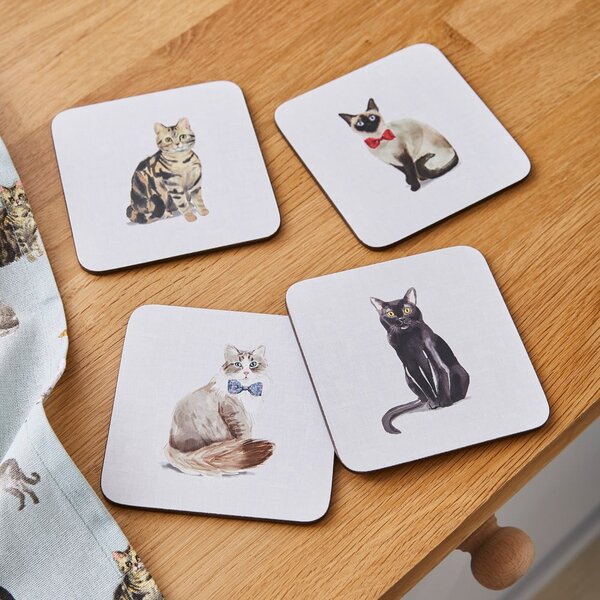Set od 4 plave mahune CookSmart ® znatiželjne mačke
