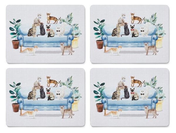 Pluteni podmetači za stol 4 kom 21,5x29 cm Curious Cats - Cooksmart ®