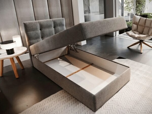 Tapecirani krevet boxspring GLORIEN VELVET 90x200 cm tamnozelena Madrac: Bonell opružni madrac