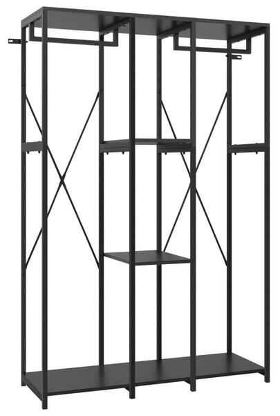 VidaXL Ormar crni 110 x 40 x 167 cm od metala i iverice