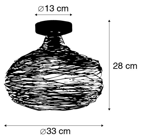 Dizajnerska stropna lampa zlatna - Sarella