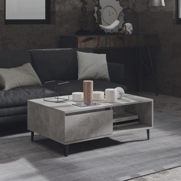 VidaXL Stolić za kavu siva boja betona 90 x 60 x 35 cm od iverice