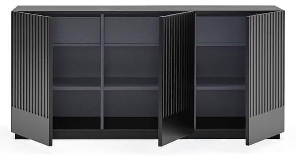 Crna komoda Teulat Doric, širina 150 cm