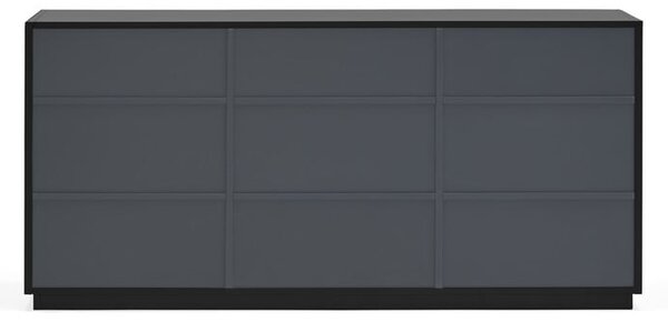Crna komoda Teulat Doric, širina 150 cm