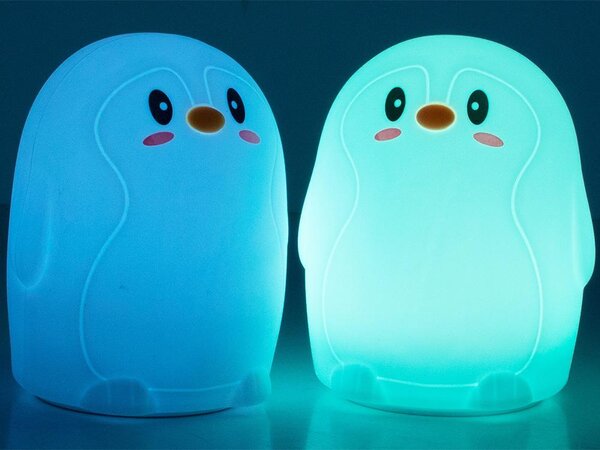 LED RGB baterija Soft Children's Light Touch 1200mAh USB Penguin + daljinski upravljač