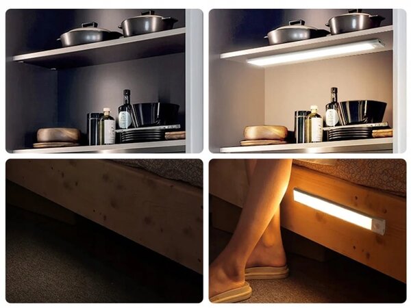 Led samoljepljiva baterija. lampa sa senzorom pokreta 30cm usb