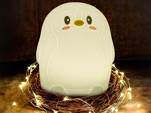 LED RGB baterija Soft Children's Light Touch 1200mAh USB Penguin + daljinski upravljač