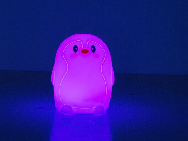 LED RGB baterija Soft Children's Light Touch 1200mAh USB Penguin + daljinski upravljač