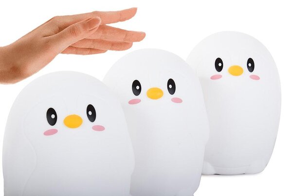 LED RGB baterija Soft Children's Light Touch 1200mAh USB Penguin + daljinski upravljač