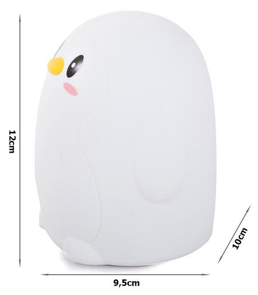 LED RGB baterija Soft Children's Light Touch 1200mAh USB Penguin + daljinski upravljač