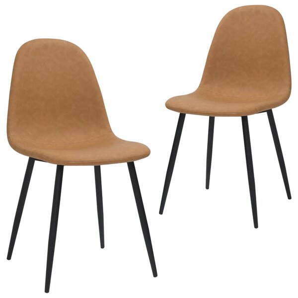 VidaXL Blagovaonske stolice 2 kom 45 x 54,5 x 87 cm smeđe umjetna koža