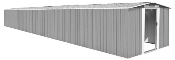 VidaXL Vrtno spremište sivo 257 x 990 x 181 cm od pocinčanog čelika