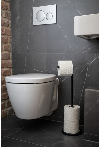 Crni željezan držač za WC papir – Wenko