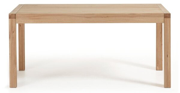 Blagovaonski stol od hrastovine na razvlačenje Kave Home Vivy, 180 x 90 cm